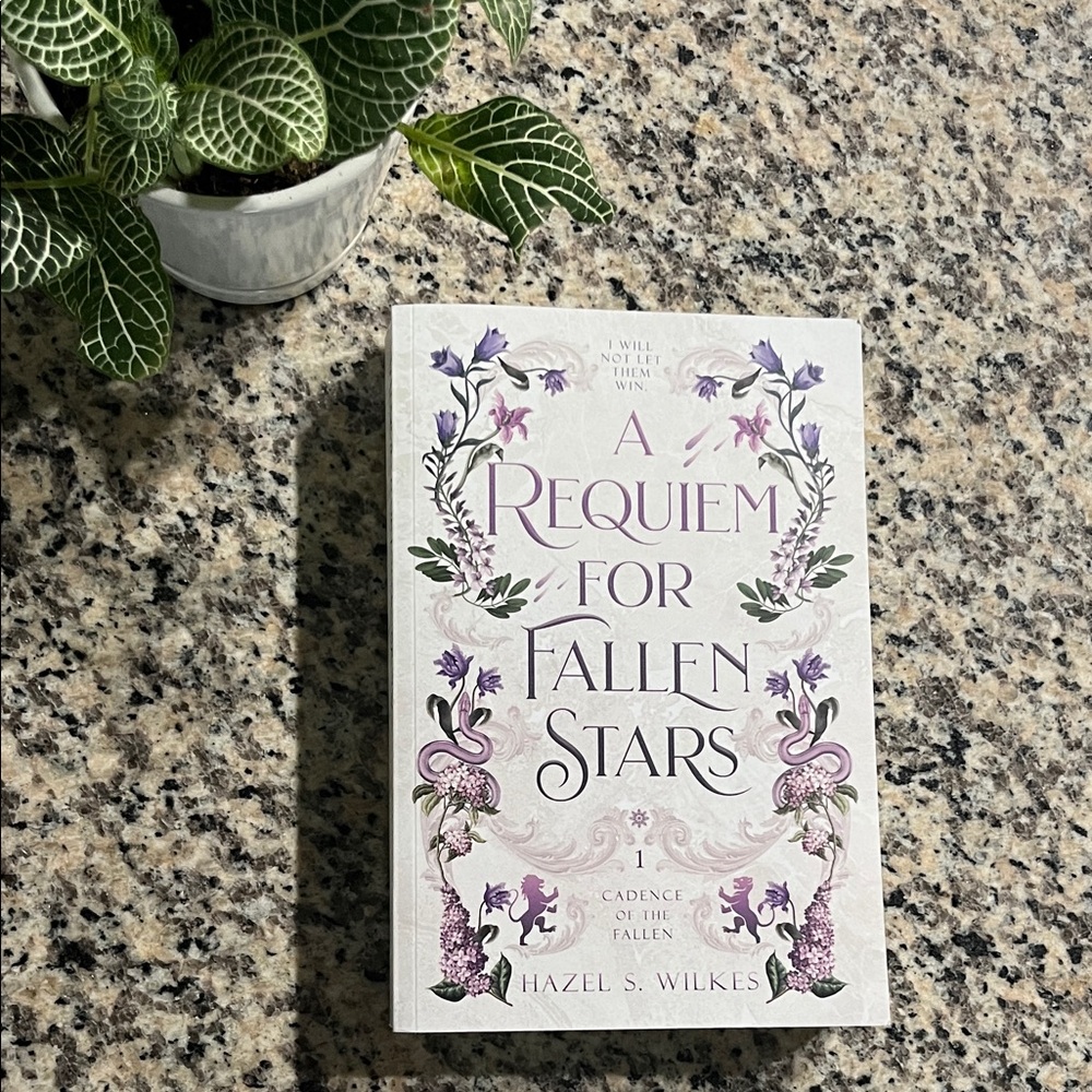 Booktok A Requiem for Fallen Stars Book - Purple and White
